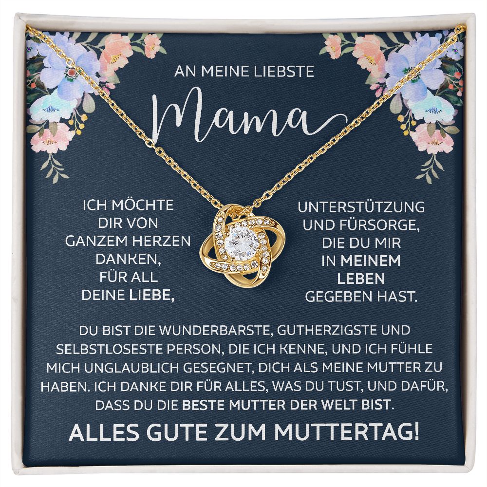 Liebesknoten Halskette an meine liebste Mama