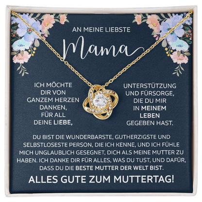 Liebesknoten Halskette an meine liebste Mama