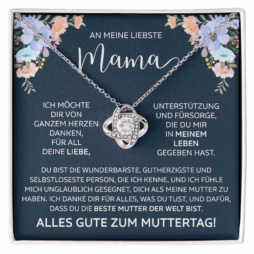 Liebesknoten Halskette an meine liebste Mama